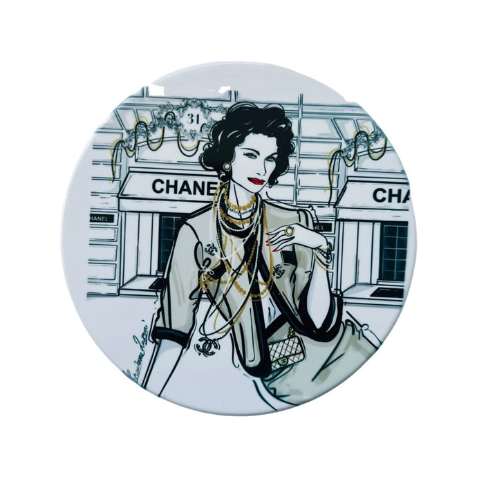 Fashion Ceramic Round Coaster -Miss Coco-