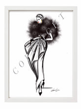 Load image into Gallery viewer, Fashion illustration  fashion portraits fashion art fashion prints fashion digital fashion prints art home decor wall decor framed prints
