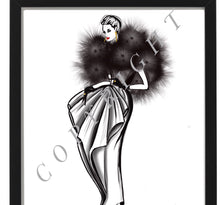 Load image into Gallery viewer, Fashion illustration  fashion portraits fashion art fashion prints fashion digital fashion prints art home decor wall decor framed prints
