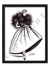 Load image into Gallery viewer, Fashion illustration fashion portraits fashion art fashion prints fashion digital fashion prints art home decor wall decor framed prints
